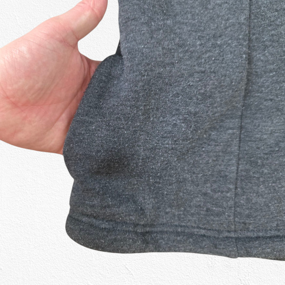 Columbia Gray Asymmetrical Snap Fleece Jacket Sherpa Lined Coat Size Medium - Picture 8 of 10